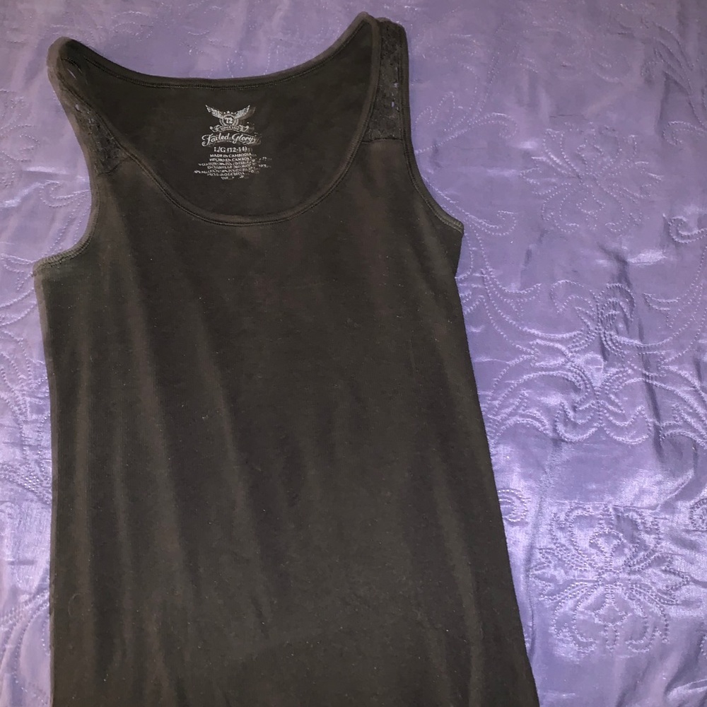 Black tank top
